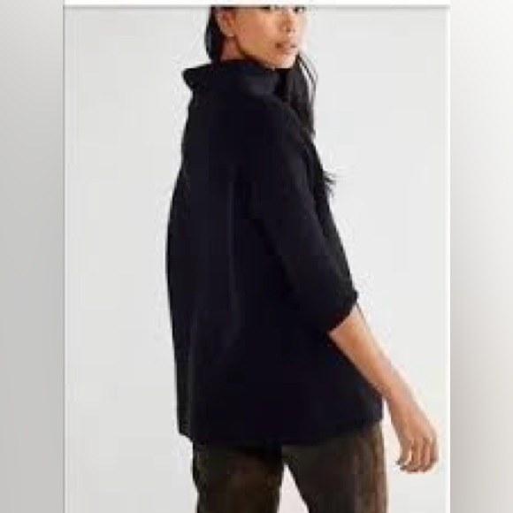 Free People Ottoman Black Cowl Neck Sweater Medium - Picture 2 of 11